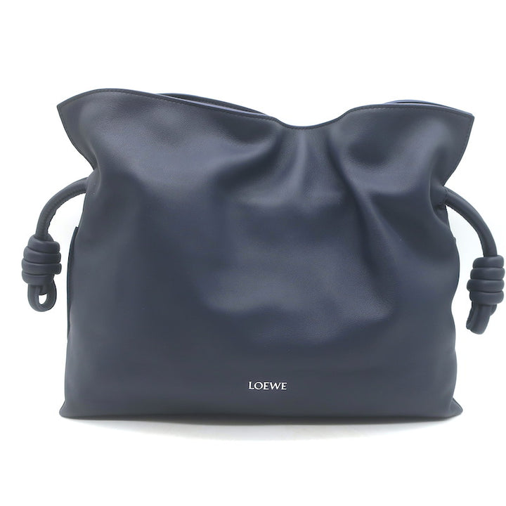 Loewe Medium Flamenco Clutch Abyss Blue Leather Crossbody Bag