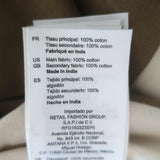 Sandro Federica Faux Pearl-Trim Striped Rugby Shirt Taupe/Ecru Size 0