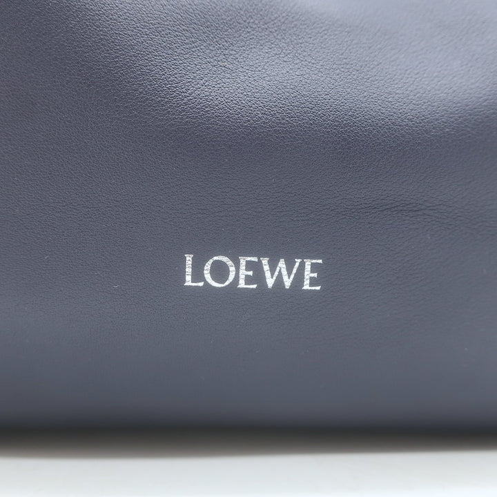 Loewe Medium Flamenco Clutch Abyss Blue Leather Crossbody Bag