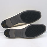 Jimmy Choo Mani Crystal-Buckle Loafers Cream Leather Size 38