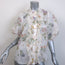 Zimmermann Jeannie Scalloped Puff Sleeve Blouse White Floral Print Cotton Size 2