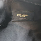 Saint Laurent Gaby Cosmetic Pouch Black Quilted Leather Small Clutch NEW