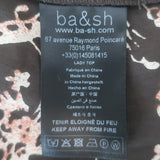 Ba&sh Caia Half-Button Blouse Carbone Floral Print Size Small 3/4 Sleeve Top