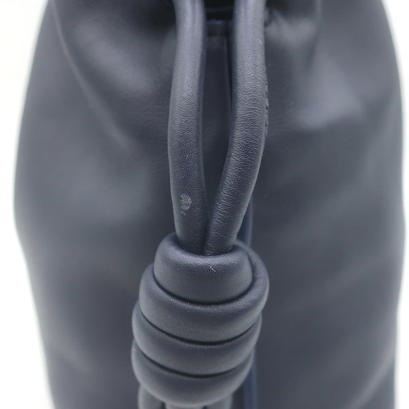 Loewe Medium Flamenco Clutch Abyss Blue Leather Crossbody Bag
