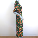 La DoubleJ Snug Dress Deco Print Milano Jersey Size Large Short Sleeve Midi