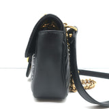 Gucci GG Marmont Mini Shoulder Bag Black Matelasse Leather Chain Strap Crossbody
