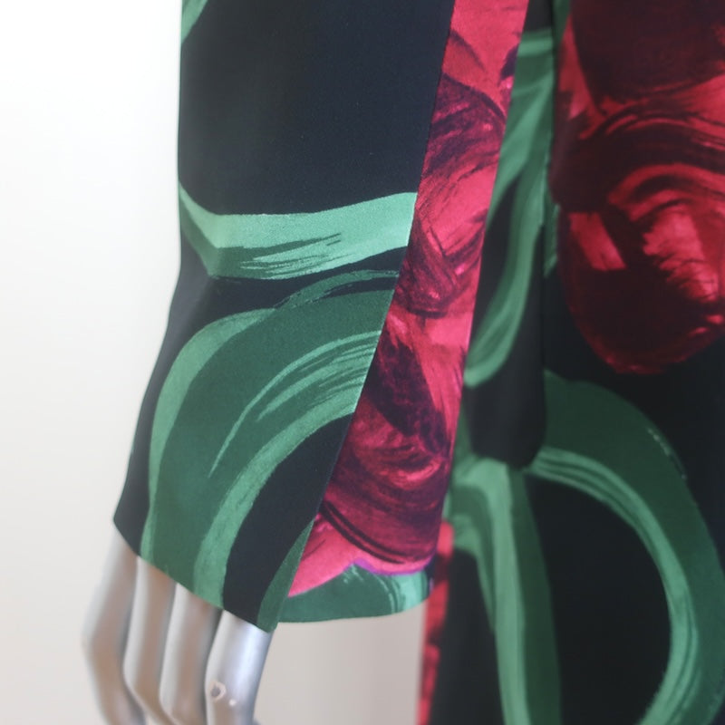 La DoubleJ Duster Coat Peony Black Printed Crepe Size Extra Small