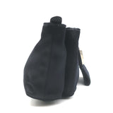 Stuart Weitzman Crystal-Embellished Satin Clutch Black Small Bag