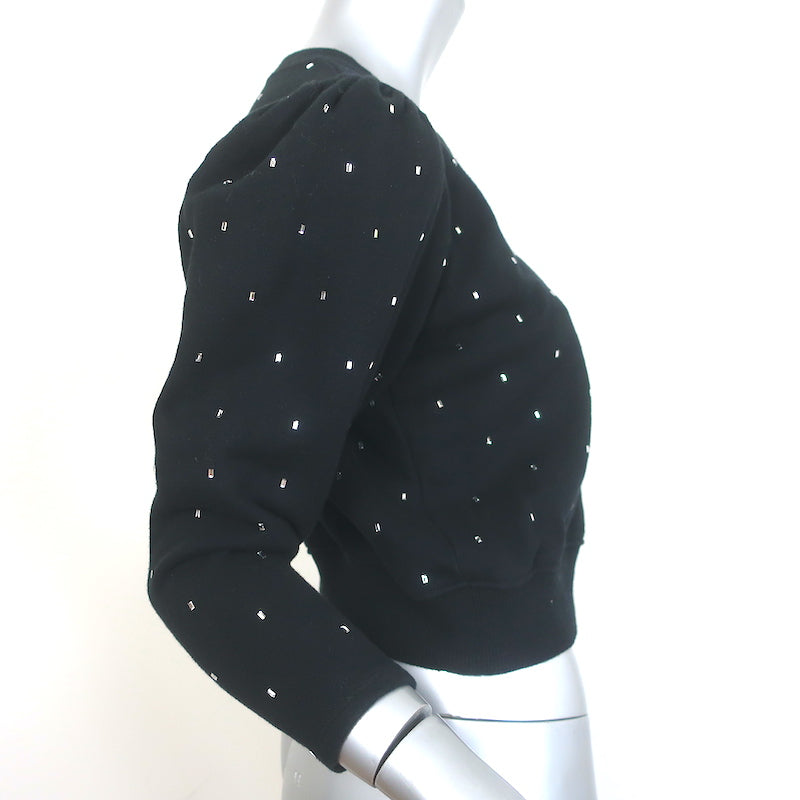 A.L.C. Saunders Crystal-Embellished Sweatshirt Black Size Extra Small