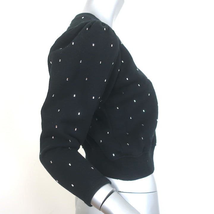 A.L.C. Saunders Crystal-Embellished Sweatshirt Black Size Extra Small