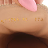 Gucci Charlotte Princetown Horsebit Web Mules Beige Canvas Size 38