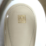 Toteme The Wedge Heel Pointed Toe Slingback Pumps Ivory Patent Size 38 NEW