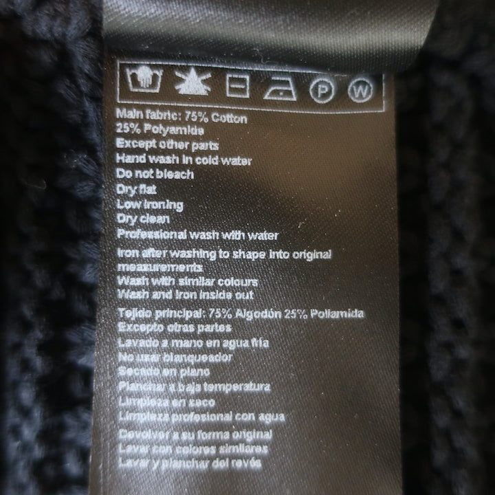 Ba&amp;sh Gaspard Cardigan Black Cotton-Blend Ribbed Knit Size 0