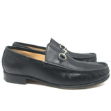 Gucci Horsebit Loafers Black Leather Size 11 B
