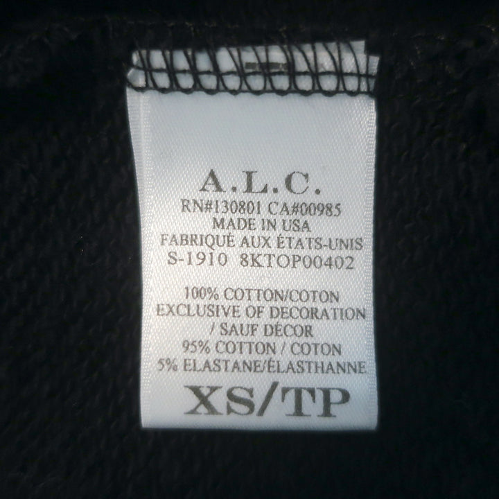 A.L.C. Saunders Crystal-Embellished Sweatshirt Black Size Extra Small