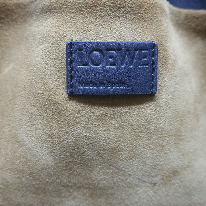 Loewe Medium Flamenco Clutch Abyss Blue Leather Crossbody Bag