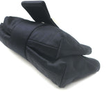 Stuart Weitzman Crystal-Embellished Satin Clutch Black Small Bag