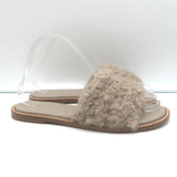 Gabriela Hearst Ballast Boucle Cashmere Slide Sandals Taupe Size 37