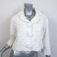 Louis Vuitton Cropped Jacket Cream Flocked Cotton Size 34