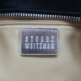 Stuart Weitzman Crystal-Embellished Satin Clutch Black Small Bag