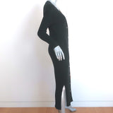 Cotton by Autumn Cashmere Two-Tone Cardigan Sweater Dress Black/Beige Size Small