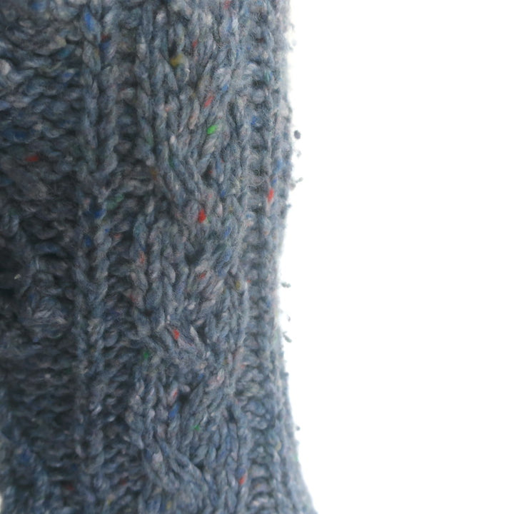 Doen Verona Cable Knit Cardigan Larkspur Blue Wool-Blend Size Extra Small