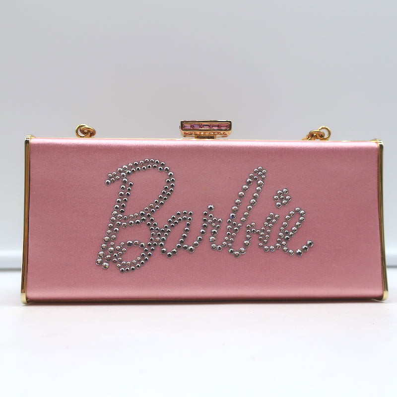 Judith Leiber x Barbie Crystal-Embellished Minaudiere Mini Clutch Bag Pink