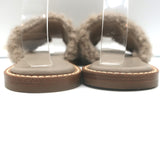 Gabriela Hearst Ballast Boucle Cashmere Slide Sandals Taupe Size 37