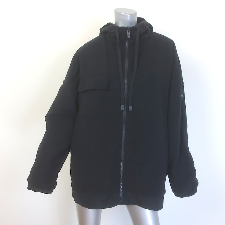 Alo Yoga Legion Oversized Reversible Hooded Jacket Black Size Small
