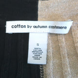 Cotton by Autumn Cashmere Two-Tone Cardigan Sweater Dress Black/Beige Size Small