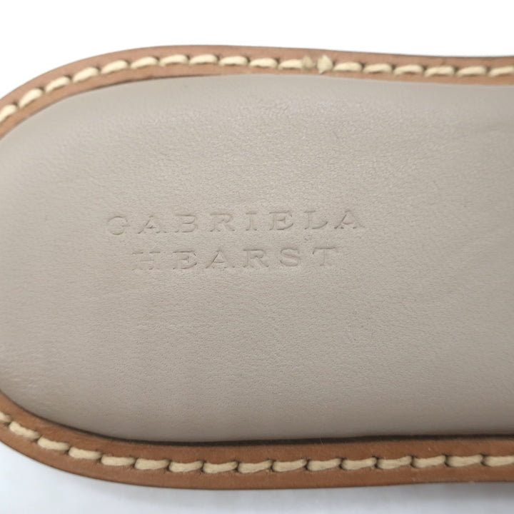 Gabriela Hearst Ballast Boucle Cashmere Slide Sandals Taupe Size 37