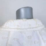 Louis Vuitton Cropped Jacket Cream Flocked Cotton Size 34