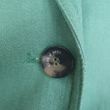 Cinq a Sept Khloe Denim Blazer Aqua Stretch Cotton Size 00 One-Button Jacket