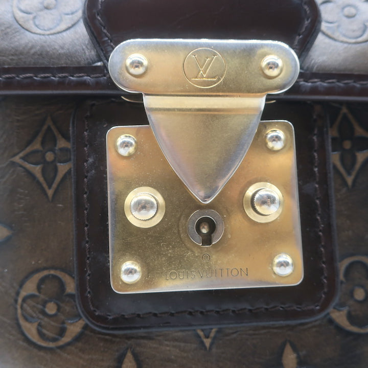 Louis Vuitton Sergeant GM Hobo Bag Bronze Monogram Embossed Leather