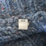 Doen Verona Cable Knit Cardigan Larkspur Blue Wool-Blend Size Extra Small