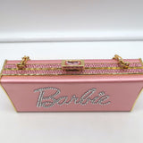 Judith Leiber x Barbie Crystal-Embellished Minaudiere Mini Clutch Bag Pink