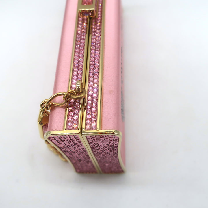 Judith Leiber x Barbie Crystal-Embellished Minaudiere Mini Clutch Bag Pink