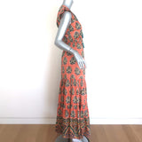 Bell By Alicia Bell Tassel-Tie Tiered Maxi Dress Peach Size Extra Small