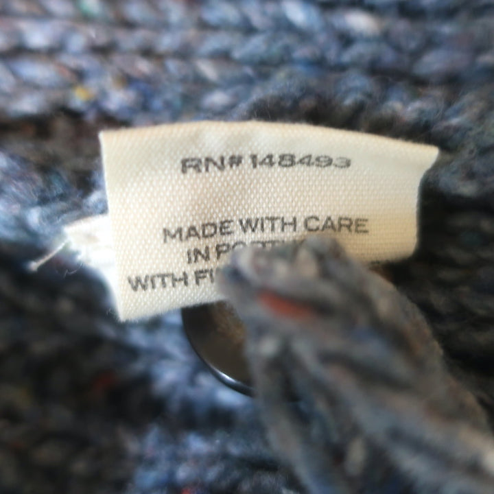 Doen Verona Cable Knit Cardigan Larkspur Blue Wool-Blend Size Extra Small