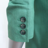 Cinq a Sept Khloe Denim Blazer Aqua Stretch Cotton Size 00 One-Button Jacket