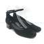 Saint Laurent Babies Block Heel Ankle Strap Pumps Black Suede Size 37.5