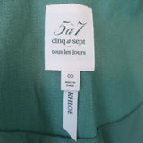 Cinq a Sept Khloe Denim Blazer Aqua Stretch Cotton Size 00 One-Button Jacket