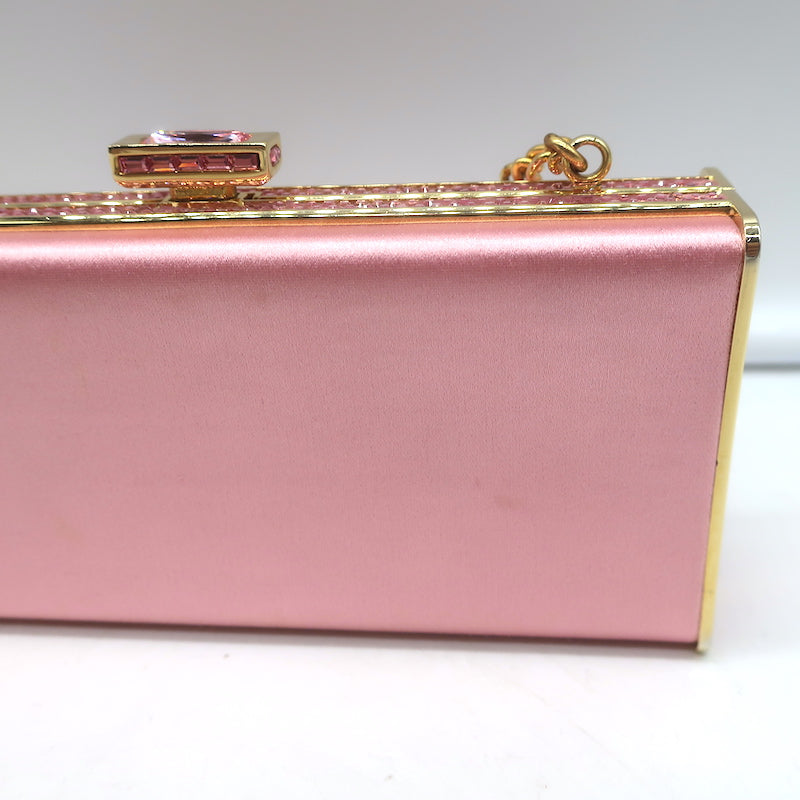 Judith Leiber x Barbie Crystal-Embellished Minaudiere Mini Clutch Bag Pink