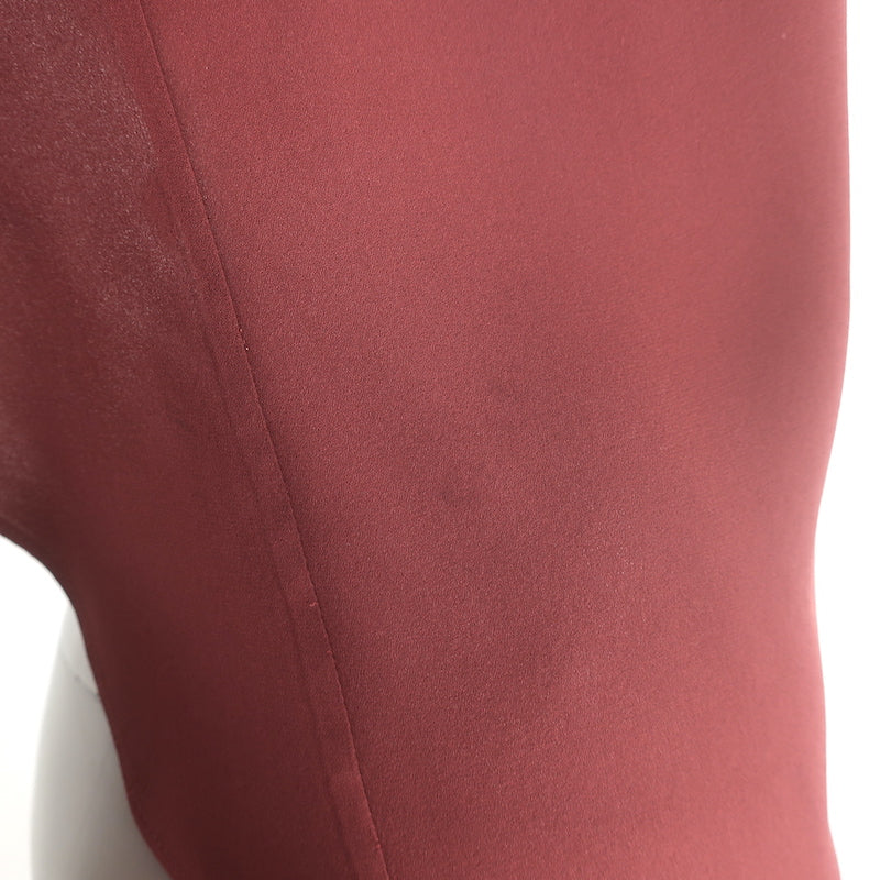 A.L.C. Sally Ruffled Open-Back Blouse Bordeaux Silk Size 0 Long Sleeve Top