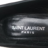 Saint Laurent Babies Block Heel Ankle Strap Pumps Black Suede Size 37.5