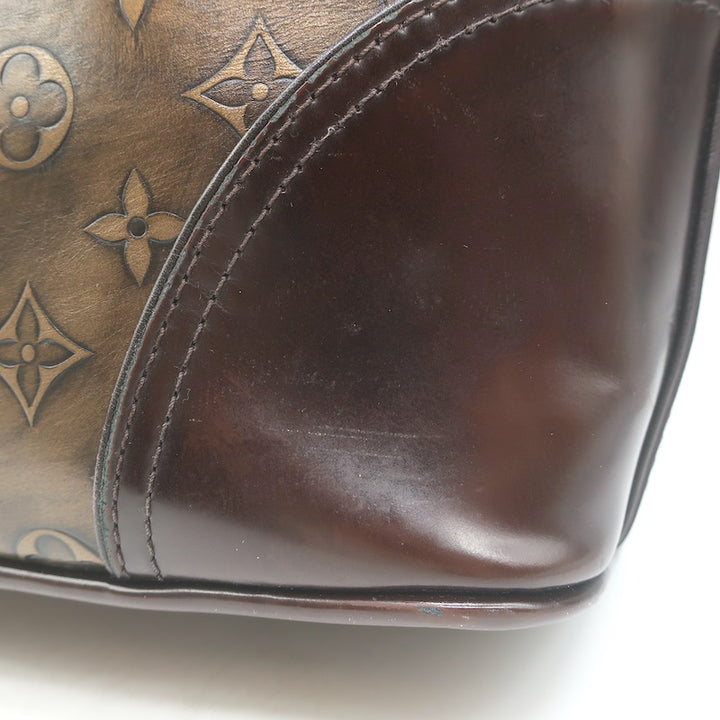 Louis Vuitton Sergeant GM Hobo Bag Bronze Monogram Embossed Leather
