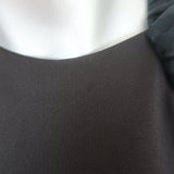 Alice + Olivia Ollie Ruffled Organza-Sleeve Crop Top Black Size 0