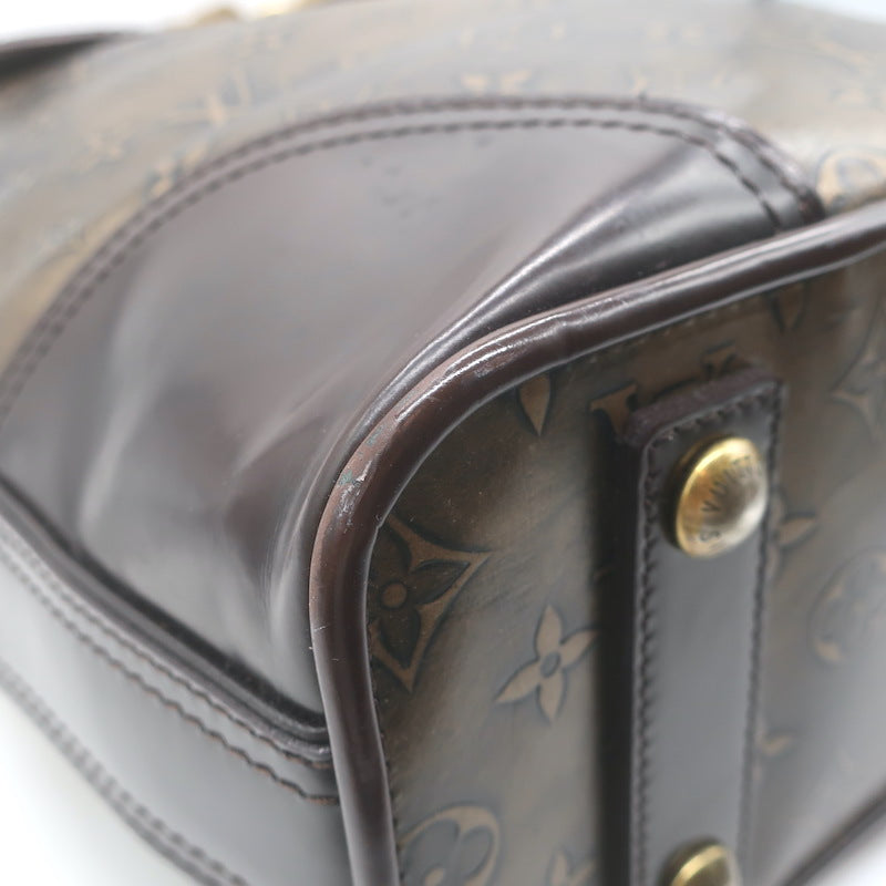 Louis Vuitton Sergeant GM Hobo Bag Bronze Monogram Embossed Leather