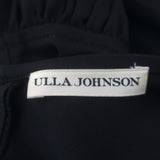 Ulla Johnson Karyn Lace-Up Flutter Sleeve Midi Dress Black Linen-Blend Size 0