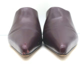 The Row Bourgeoisie Mules Burgundy Leather Size 37.5 Pointed Toe Heels